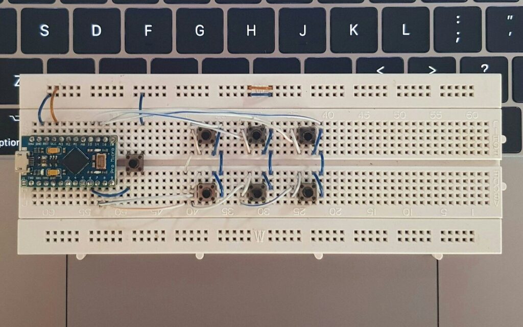 white and green electronic device