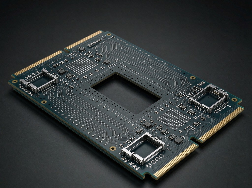 8-layer Megtron 6 high-speed line card PCB