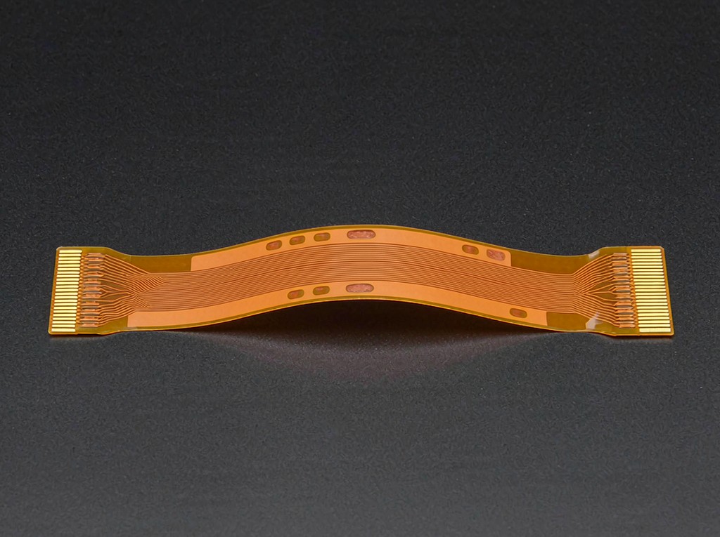 Single-sided flexible PCB with gold contact fingers